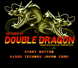 Return of Double Dragon Music Fix Title Screen